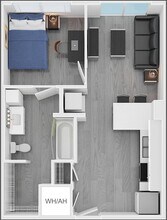 1BR/1BA - Premium Private floor plan